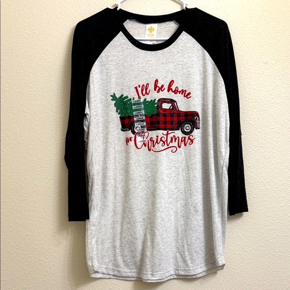 Jane Marie Tops - Jane Marie I’ll Be Home For Christmas Long Sleeve